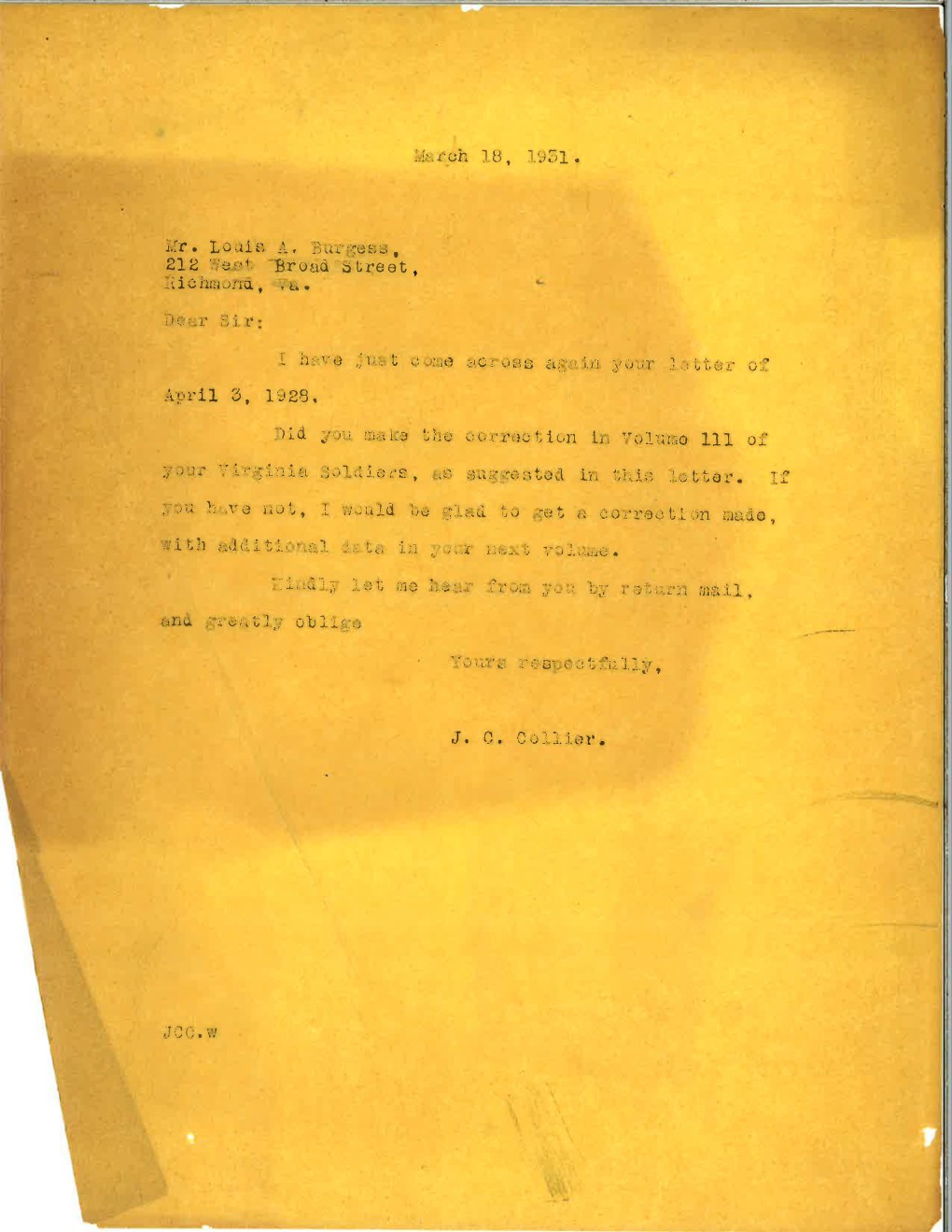 1931_03_18_Ltr JCC to Louis Burgess