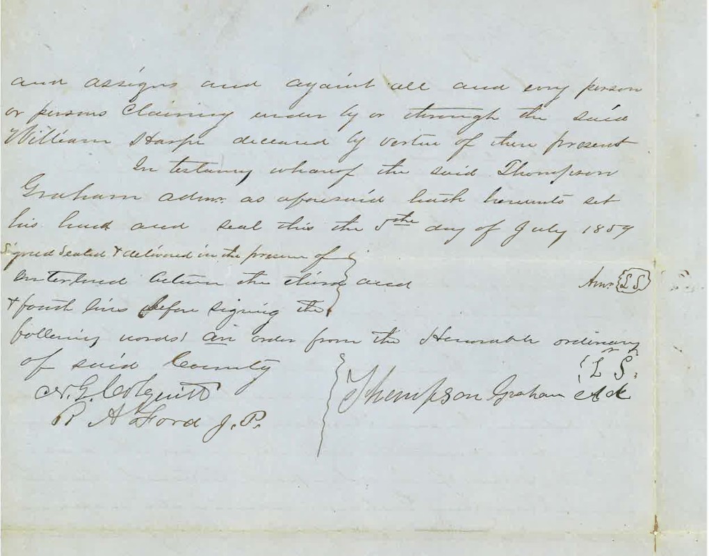 1859_07_05_Deed to RMC re 100 acres William Harp Estate_Page_2