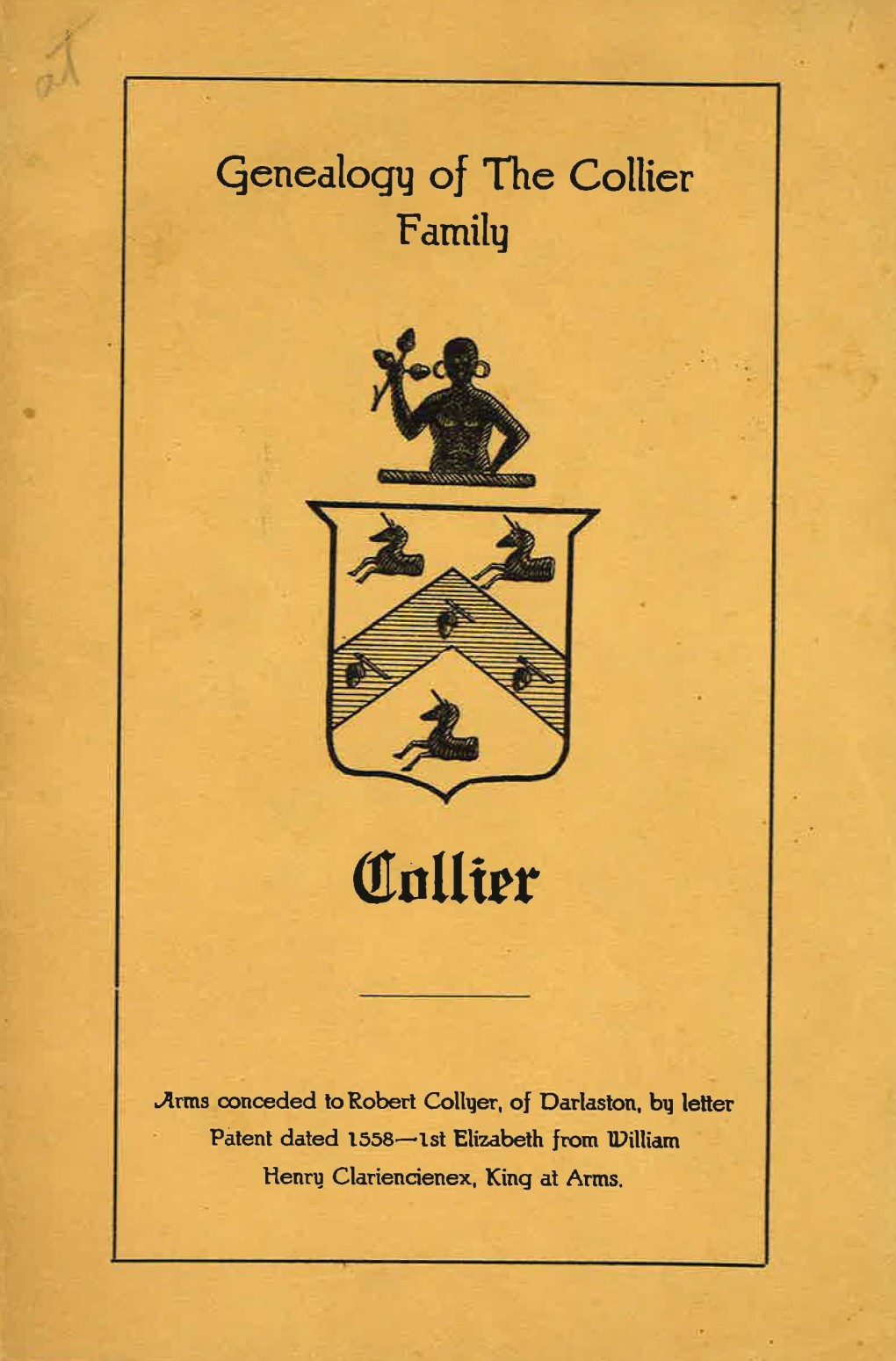 Genealogy of the Collier Family cover